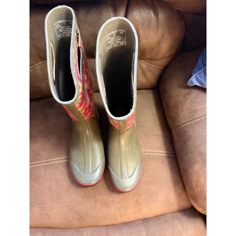 Bogs Classic High Waterproof Rain Boots Womens 10 Floral Pink Olive 71783-012 - Picture 10 of 10